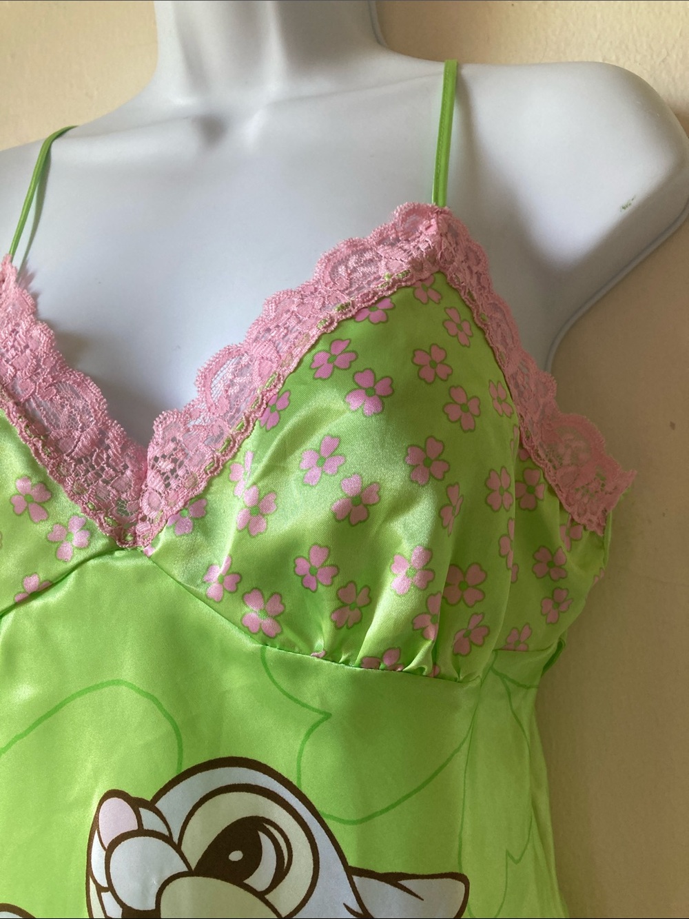 Vintage Disney Thumper Satin Lace Camisole Top Sz S - Picture 2 of 16